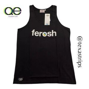 NWT Queer Eye Ferosh Men's Black Tank Top L Large